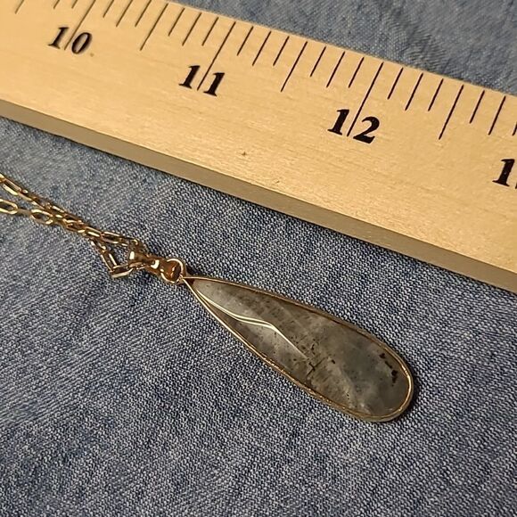 Elsie & Zoey gold Fashion genuine stone drop necklace - Picture 3 of 6